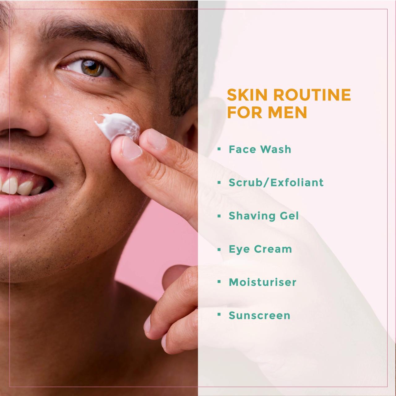Skincare men routine skin tips basic do start summary
